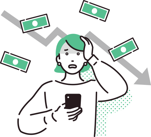 負けてしまった女性の画像